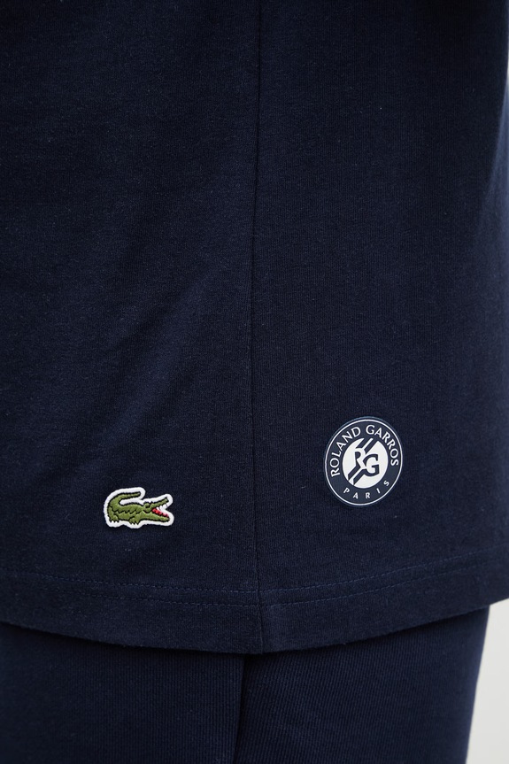 Lacoste T-shirt bawełniany męski granatowy TH0375