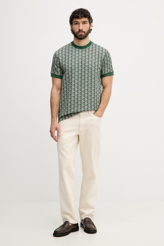 Lacoste T-shirt męski TH1197 zielony SS26