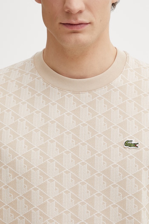 Lacoste t-shirt men's beige TH1197