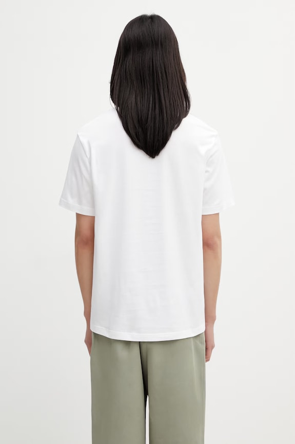 Odzież Lacoste T-shirt bawełniany męski TH1433 biały