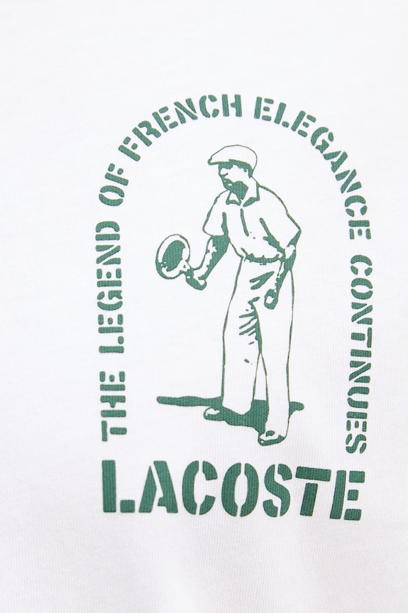 Lacoste tricou pentru bărbați, din bumbac TH1433 alb