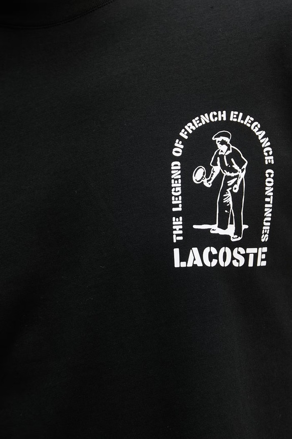 Lacoste tricou pentru bărbați, din bumbac TH1433 negru
