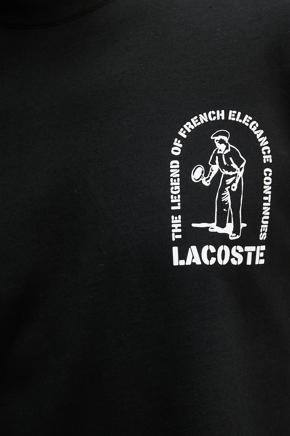 Lacoste tricou pentru bărbați, din bumbac TH1433 negru