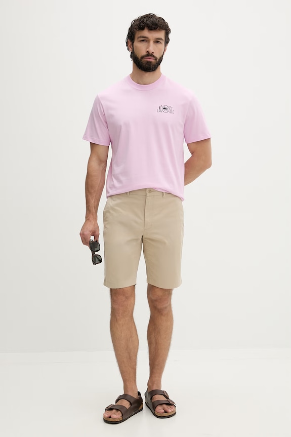 Lacoste тениска мъжка от памук TH2197 виолетов SS26