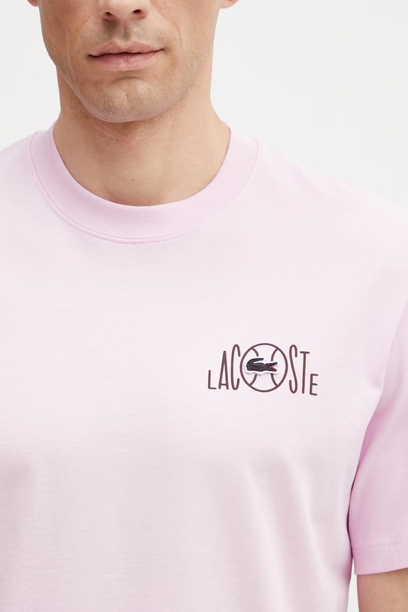 Lacoste футболка из хлопка для мужчин фиолетовой TH2197