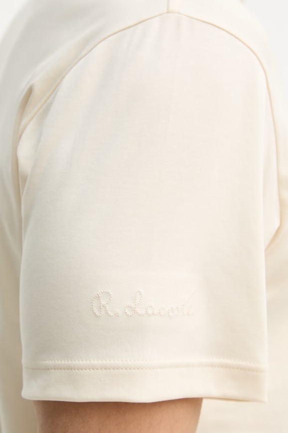 Lacoste T-shirt basic męski bawełniany TH5931 beżowy