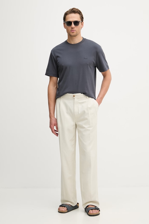 Lacoste t-shirt basic bawełniany męski TH5931 szary SS26
