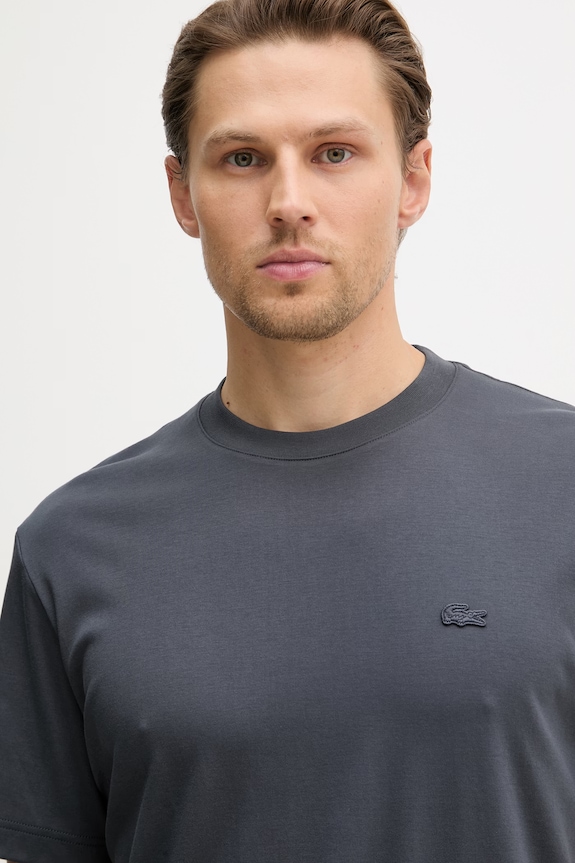 Lacoste t-shirt basic bawełniany męski szary TH5931