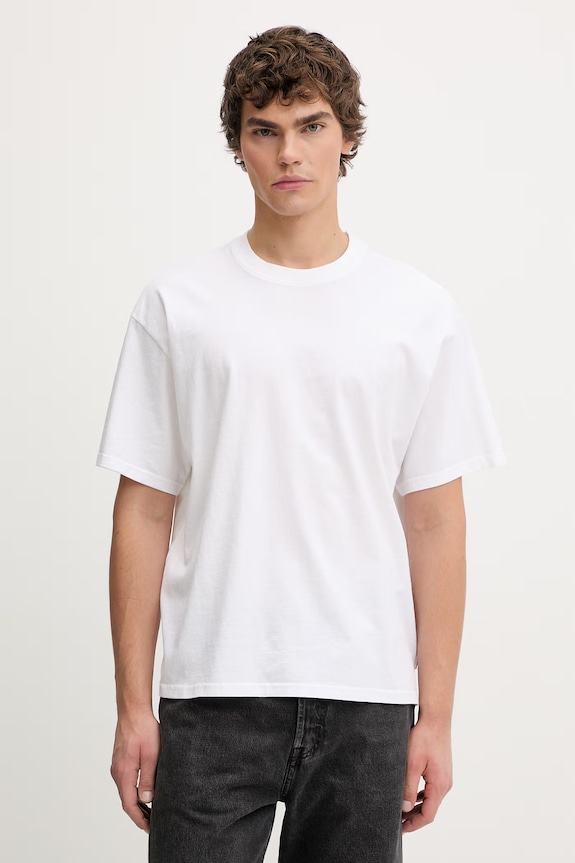 Βαμβακερό μπλουζάκι Levi's BOXY SS βαμβάκι λευκό 0049F.0001