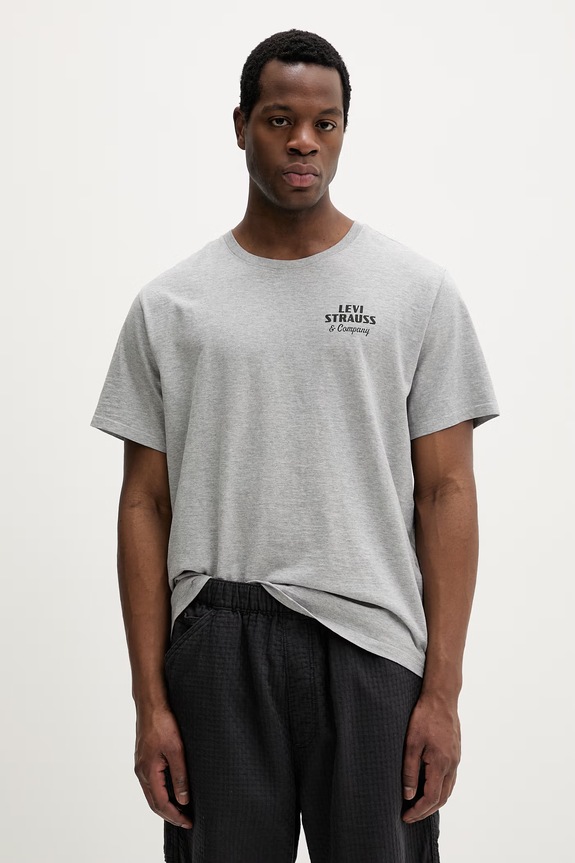 Oblečenie Levi's tričko pánske bavlnené SS RELAXED FIT 16143.2371 sivá