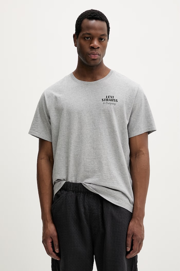 Oblečenie Levi's tričko pánske bavlnené SS RELAXED FIT 16143.2371 sivá
