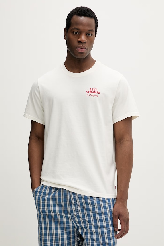 Îmbrăcăminte Levi's Tricou bărbați din bumbac SS RELAXED FIT 16143.2372 bej