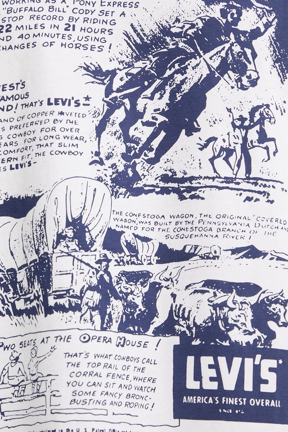 Βαμβακερό μπλουζάκι Levi's SS RELAXED FIT 16143.2447 λευκό