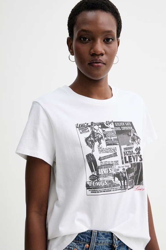 Levi's t-shirt bawełniany THE PERFECT biały 17369.3432