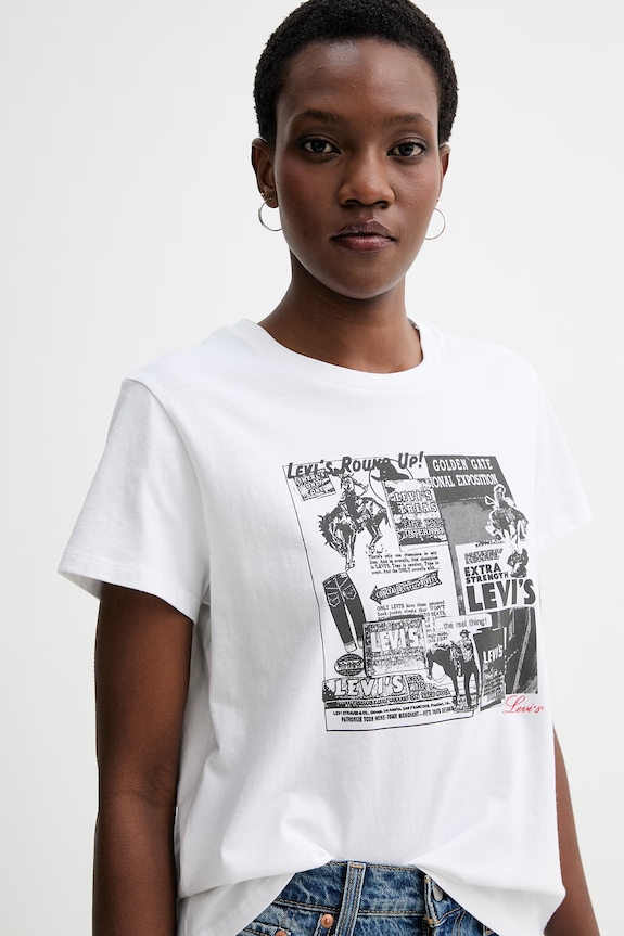 Levi's t-shirt bawełniany THE PERFECT biały 17369.3432