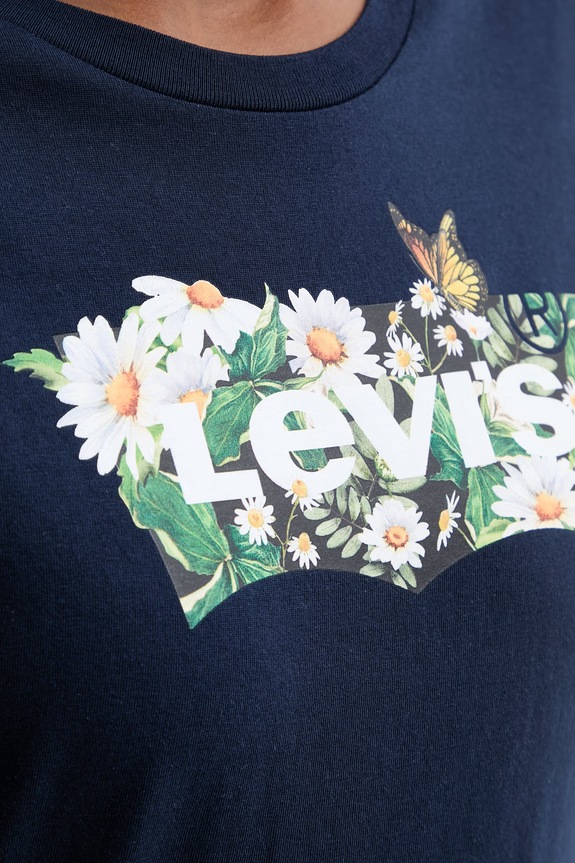 Bavlněné tričko Levi's THE PERFECT TEE 17369.3434 námořnická modř