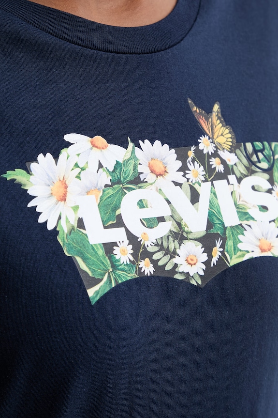 Bavlněné tričko Levi's THE PERFECT TEE 17369.3434 námořnická modř
