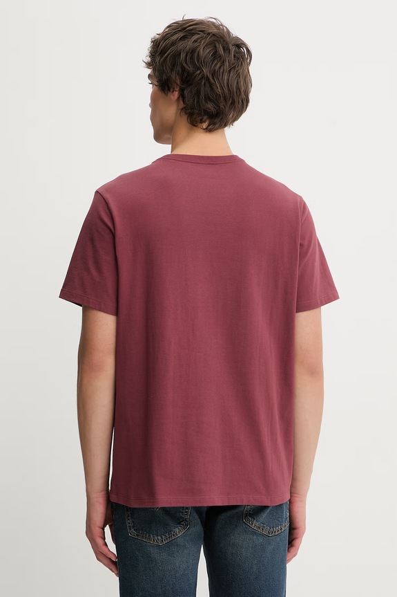 Ρούχα Βαμβακερό μπλουζάκι Levi's SS ORIGINAL HM 56605.0308 μπορντό