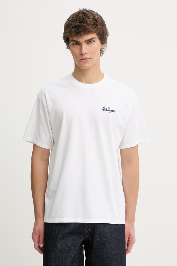 Oblečenie Bavlnené tričko Levi's VINTAGE FIT GRAPHIC 87373.0417 biela