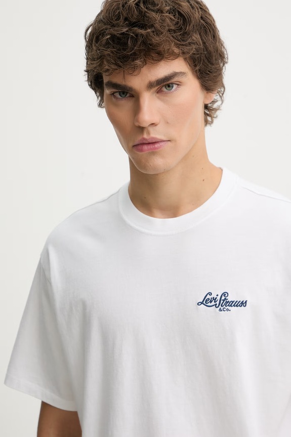 Bavlnené tričko Levi's VINTAGE FIT GRAPHIC biela 87373.0417