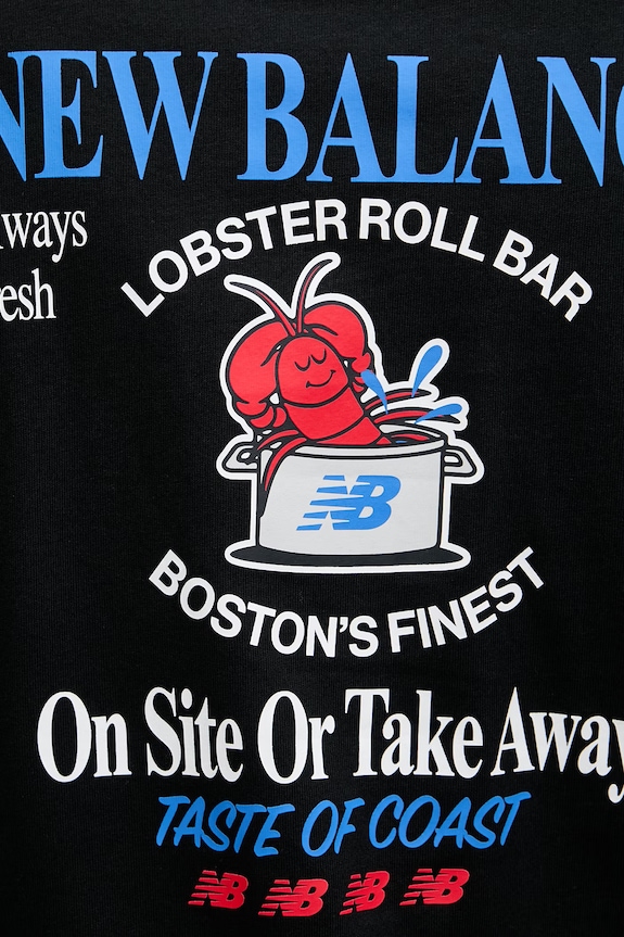 New Balance tricou bărbați bumbac Lobster MT61Y1F6BK negru