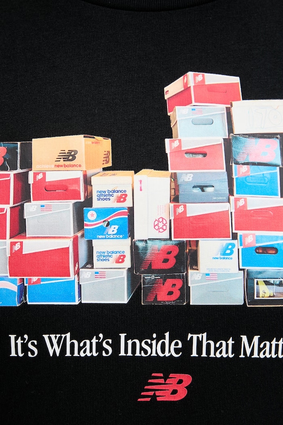 New Balance t-shirt męski bawełniany Boxes MT61H0DXBK czarny