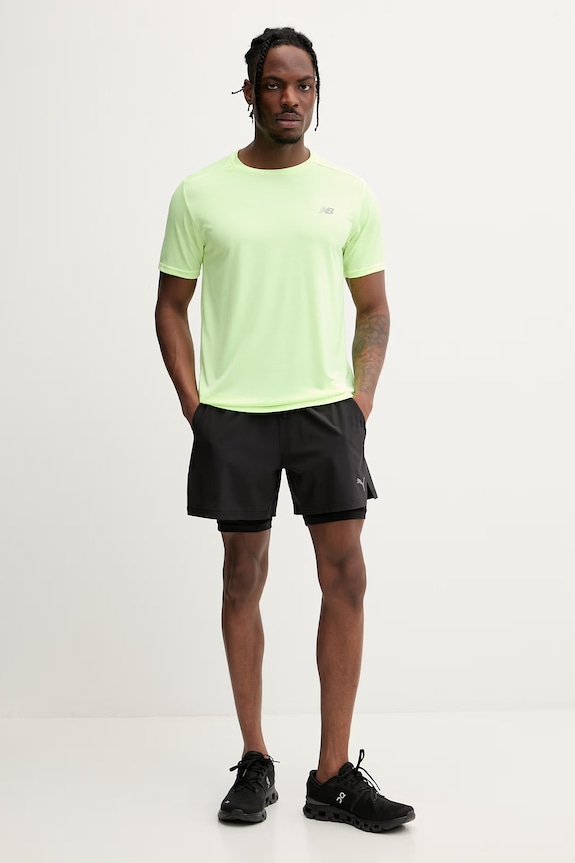 New Balance t-shirt treningowy męski MT41222AFG zielony SS26