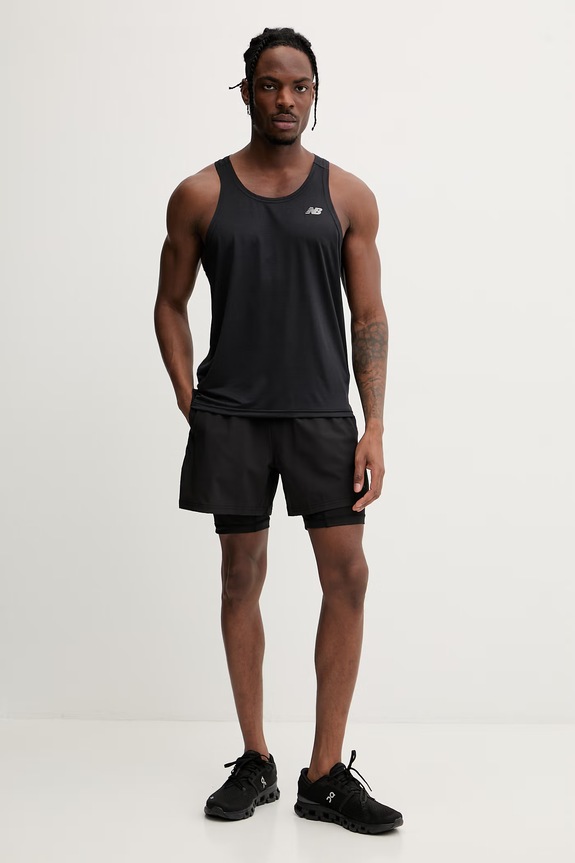 New Balance top treningowy męski MT41220BK czarny SS26