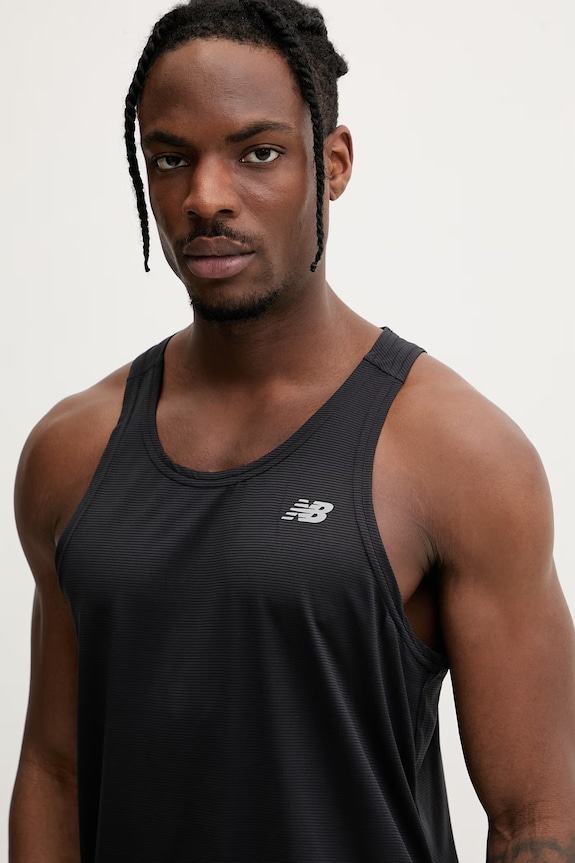 New Balance top treningowy męski czarny MT41220BK