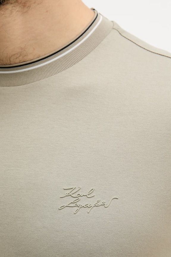 Karl Lagerfeld férfi pamut póló 562200.755003 zöld
