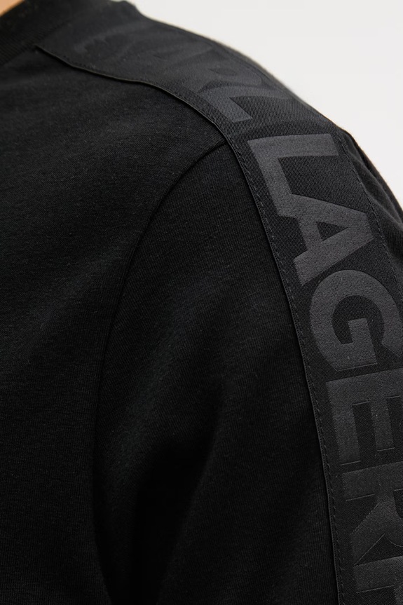 Karl Lagerfeld tričko pánske bavlnené s elastanom 562235.755048 čierna