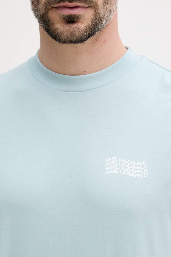 Karl Lagerfeld T-shirt Ανδρικό βαμβακερό 562224.755145 τιρκουάζ