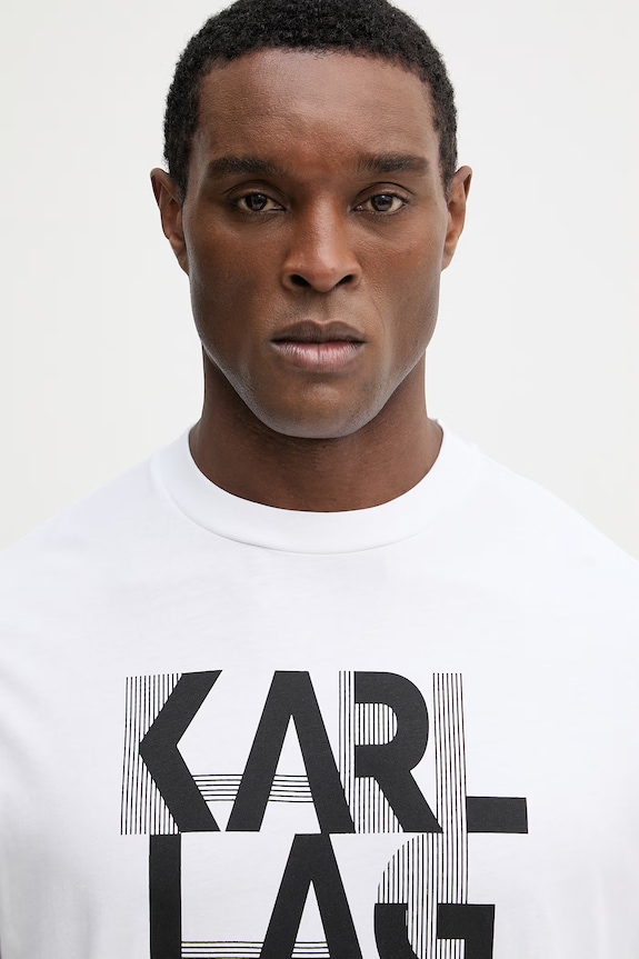 Karl Lagerfeld pamut póló fehér 562225.755130