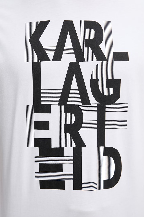 Karl Lagerfeld pamut póló 562225.755130 fehér