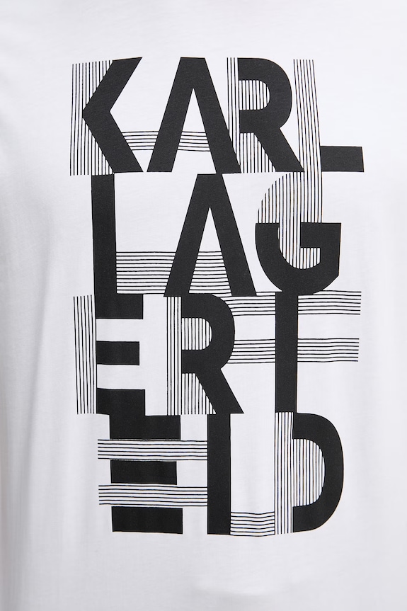 Karl Lagerfeld pamut póló 562225.755130 fehér