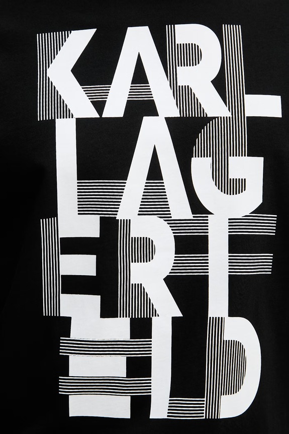 Karl Lagerfeld t-shirt bawełniany 562225.755130 czarny