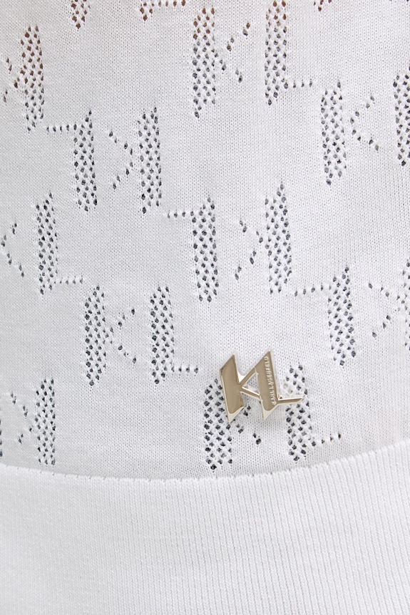 Karl Lagerfeld T-shirt swetrowy męski bawełniany 562301.655004 biały