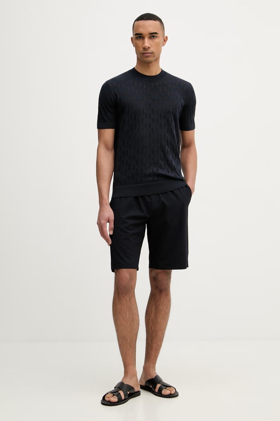 Karl Lagerfeld maglietta maglione da uomo in cotone 562301.655004 blu navy SS26