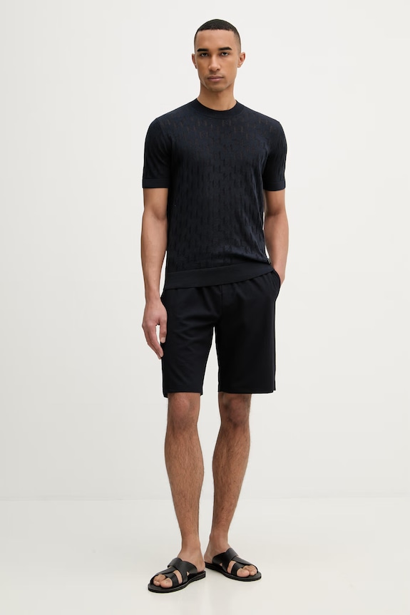 Karl Lagerfeld maglietta maglione da uomo in cotone 562301.655004 blu navy SS26
