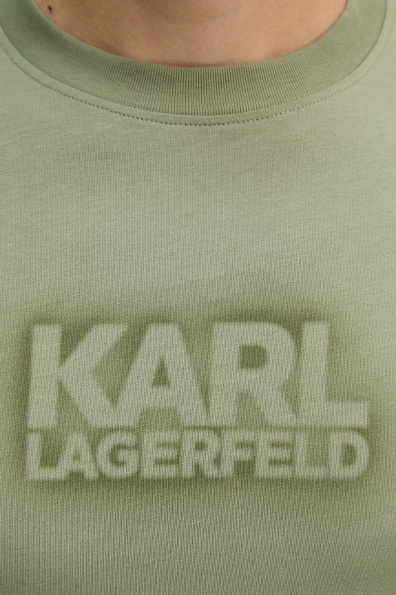 Karl Lagerfeld t-shirt bawełniany 562242.755060 zielony