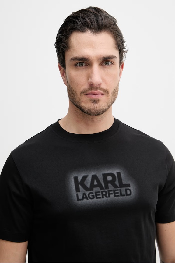 Karl Lagerfeld t-shirt bawełniany czarny 562242.755060