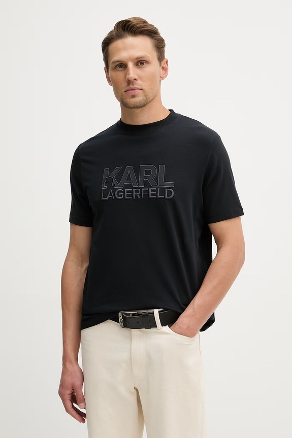 Karl Lagerfeld t-shirt regular granatowy 562221.755035
