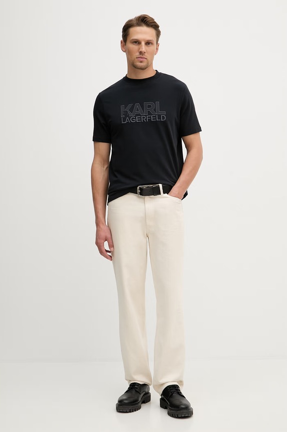 Karl Lagerfeld t-shirt 562221.755035 granatowy SS26