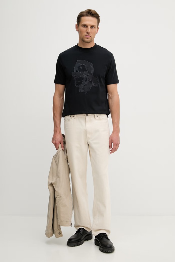Karl Lagerfeld t-shirt 562221.755036 granatowy SS26