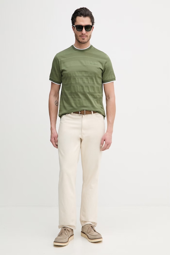 Bavlnené tričko Karl Lagerfeld 562201.755004 zelená SS26