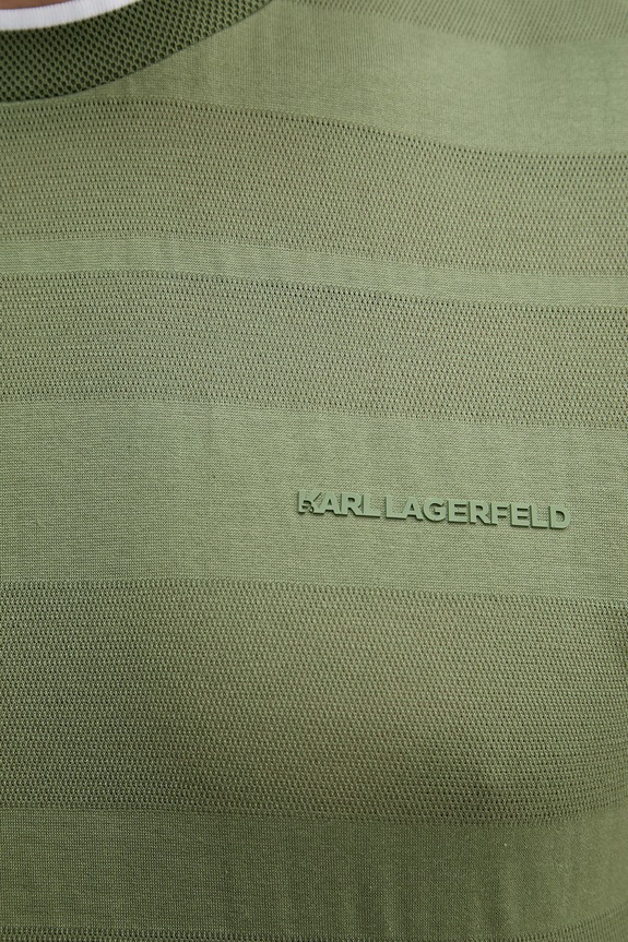 Bavlnené tričko Karl Lagerfeld 562201.755004 zelená
