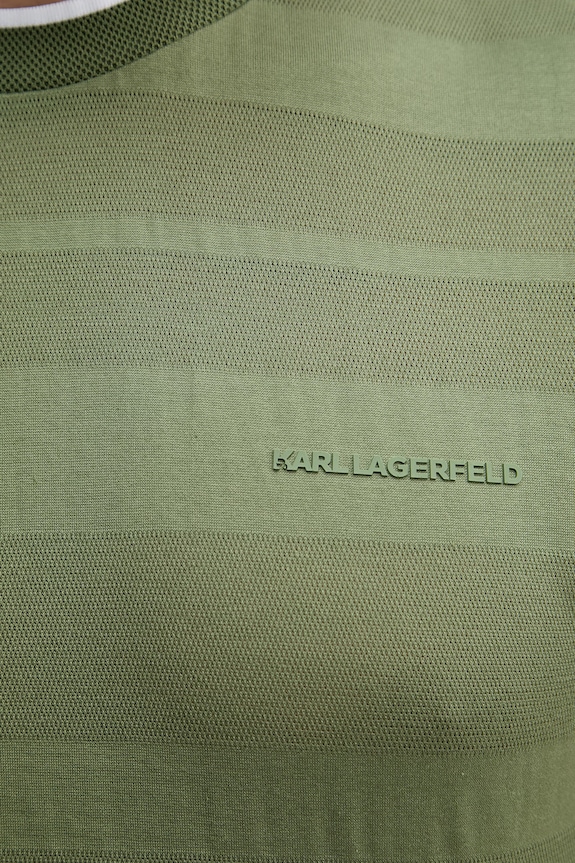 Bavlnené tričko Karl Lagerfeld 562201.755004 zelená