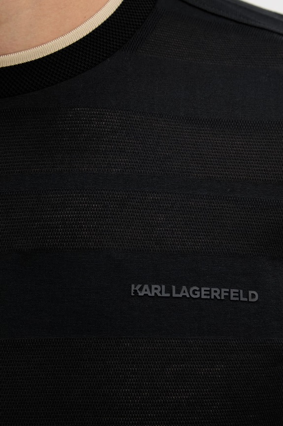 Хлопковая футболка Karl Lagerfeld 562201.755004 чёрный