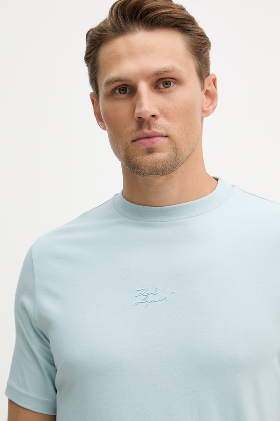 Karl Lagerfeld t-shirt niebieski 562235.755047