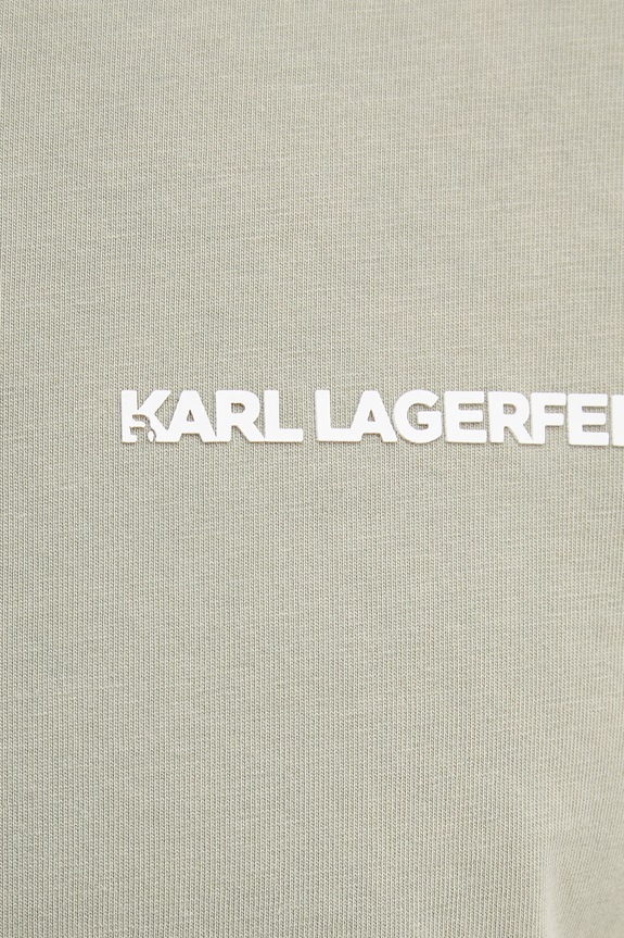 Karl Lagerfeld t-shirt bawełniany 562256.755171 zielony